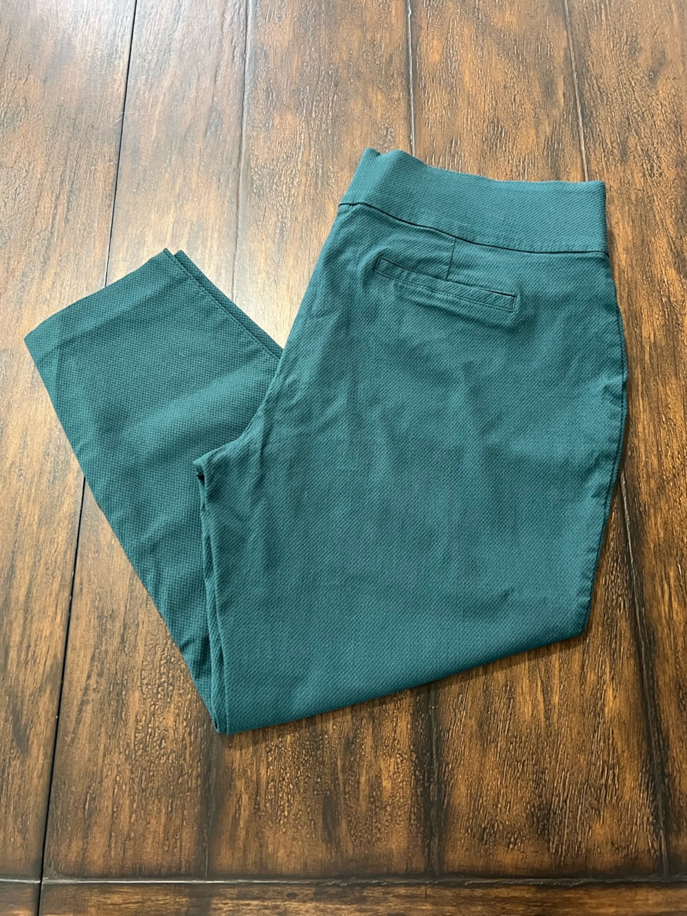 Maurices Emerald Green Ankle Tapered Slim Twill Pull-On Stretch Pants Size XXL